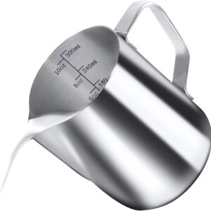 Milchkännchen Edelstahl 350ml mit skala